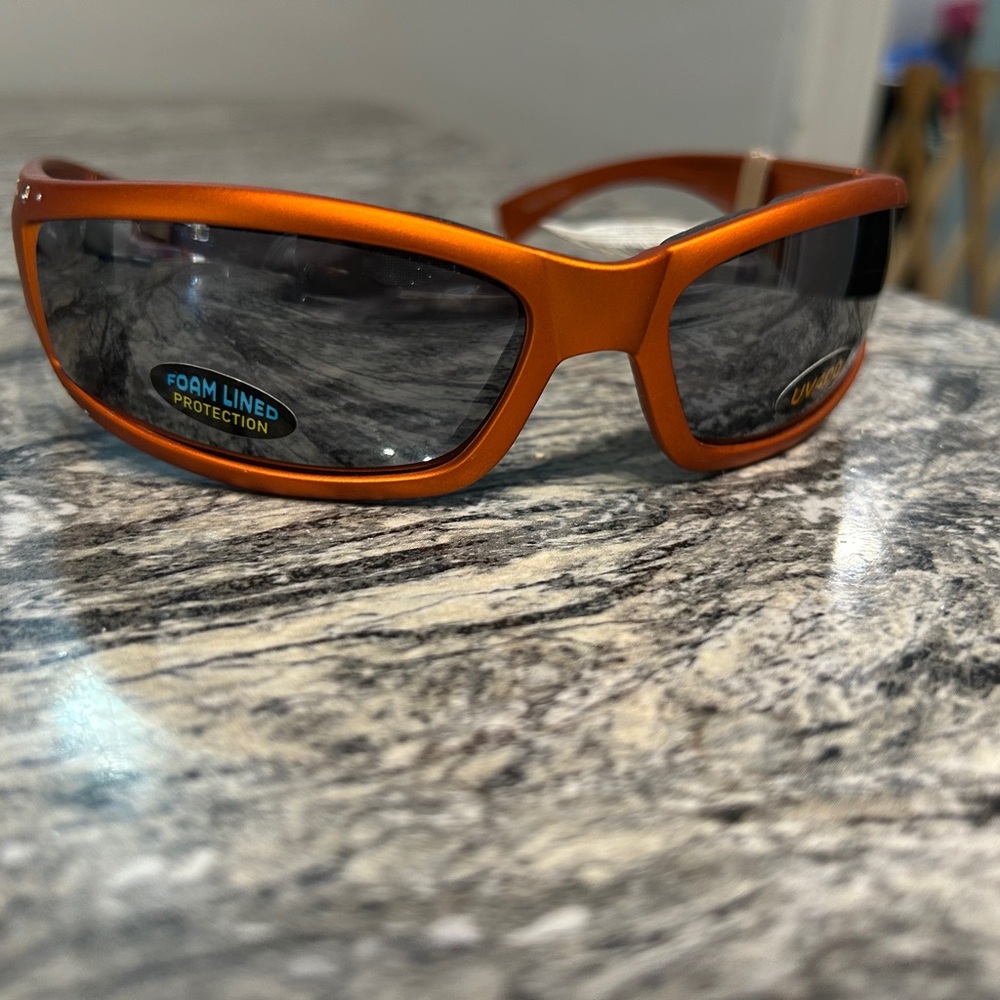 Pugs Sporty Orange and Black Wraparound Sunglasses